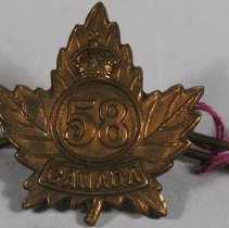 58th Overseas Battalion Badge