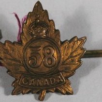 58th Battalion Overseas Collar Dog