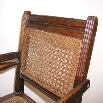 Canework back of chair