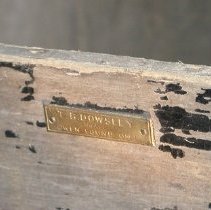 Sleigh - Maker's Label, centre back exterior