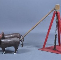 Stump Puller? & Oxen Team Carving