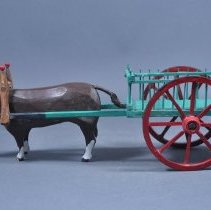 Single Ox Cart Folk Art Carving