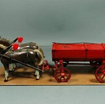 Folk Art Horse-Drawn Water Wagon