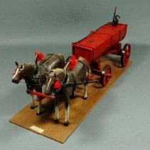 Folk Art Horse-Drawn Water Wagon