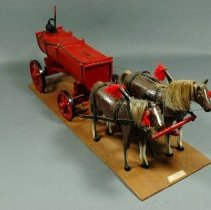 Folk Art Horse-Drawn Water Wagon