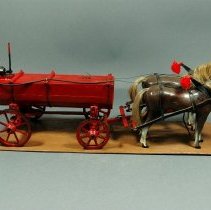 Folk Art Horse-Drawn Water Wagon