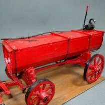 Folk Art Horse-Drawn Water Wagon
