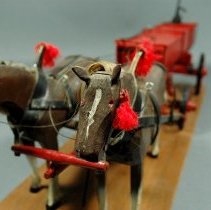 Folk Art Horse-Drawn Water Wagon