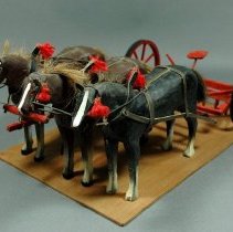 Folk Art Model of a Horse-Drawn Harrow