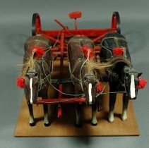 Folk Art Model of a Horse-Drawn Harrow