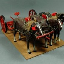 Folk Art Model of a Horse-Drawn Harrow
