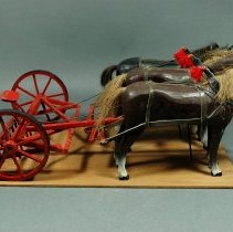 Folk Art Model of a Horse-Drawn Harrow