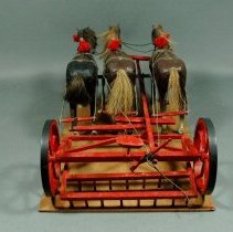 Folk Art Model of a Horse-Drawn Harrow