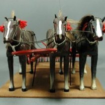 Folk Art Model of a Horse-Drawn Harrow