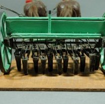 Folk Art Model of a Horse-Drawn Seed Drill