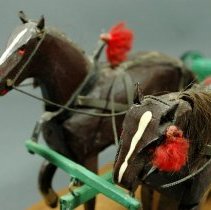 Folk Art Model of a Horse-Drawn Seed Drill