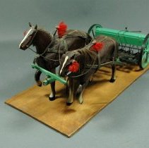 Folk Art Model of a Horse-Drawn Seed Drill
