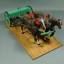Folk Art Model of a Horse-Drawn Seed Drill