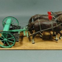 Folk Art Model of a Horse-Drawn Seed Drill