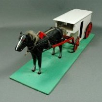Folk Art Model of a Horse-Drawn Van