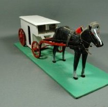 Folk Art Model of a Horse-Drawn Van