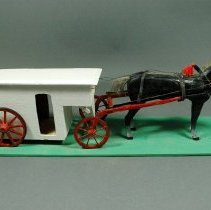 Folk Art Model of a Horse-Drawn Van