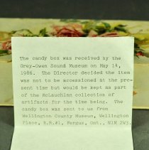 Box, Candy - attached note