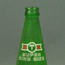 Super King Size Green Ginger Ale Glass Bottle