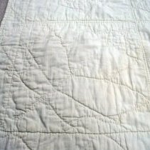 Block with leaf quilting - underside