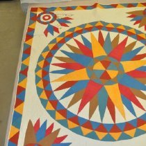 Quilt - Front - Left side detail showing damaged corner