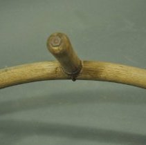 Hexagonal hardware at end of scythe grip