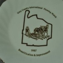 Plate, Commemorative - Front view detail