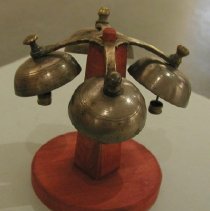 Brass four-gong horse bell for horse harness