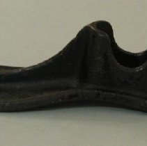 Side view of cast iron shoe last
