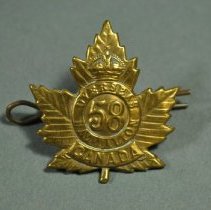 58th Overseas Battalion Collar Badge