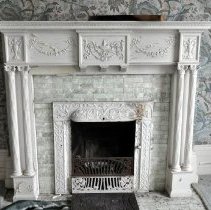 Mantel and insert as they were in situ in Branningham Grove in October 2016