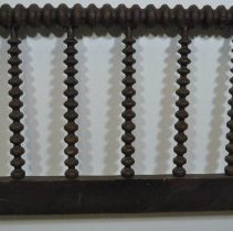Footboard top spindles inside view