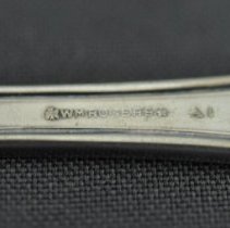 Under side view close up of trademark