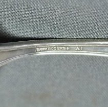 Under side view close up of trademark