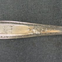 Top side view close up of design