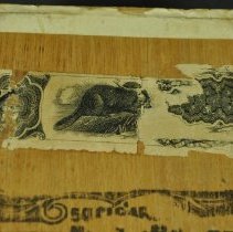 Detail of revenue stamp on underside