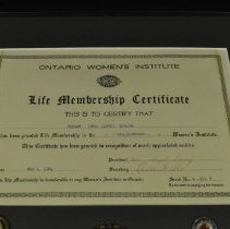 Certificate, Ontoario Women's Institute