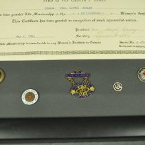 Pin with Certificate, Ontoario Women's Institute