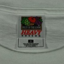Close up of the tag on the shirt.