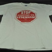Front of the shirt with text and graphic.