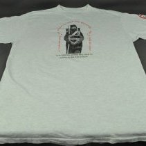 Front of the shirt with text and graphic.