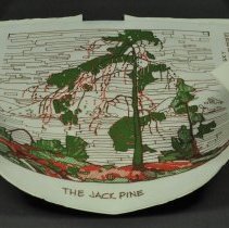 Front view of the layout with only two paperweights.