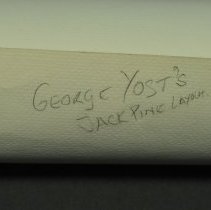 Close up of the title on the rolled up layout.