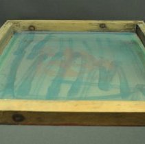 Angled view of the proper left of the portrait.