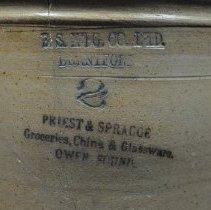 View of writing on front